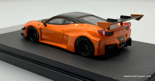 Ferrari 458 GT LBWK Silhouette Works, Orange/Carbon Fiber 1:64
