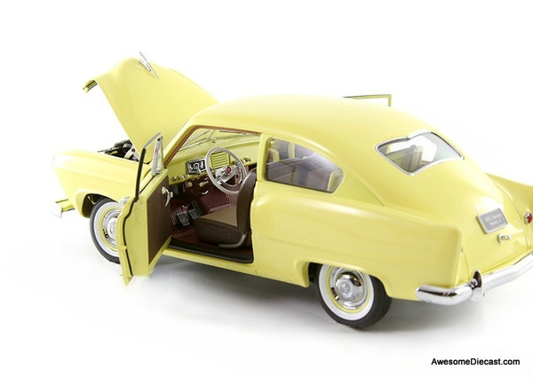 1951 Kaiser Henry J, Arena Yellow 1:18 Diecast Model by Sun Star