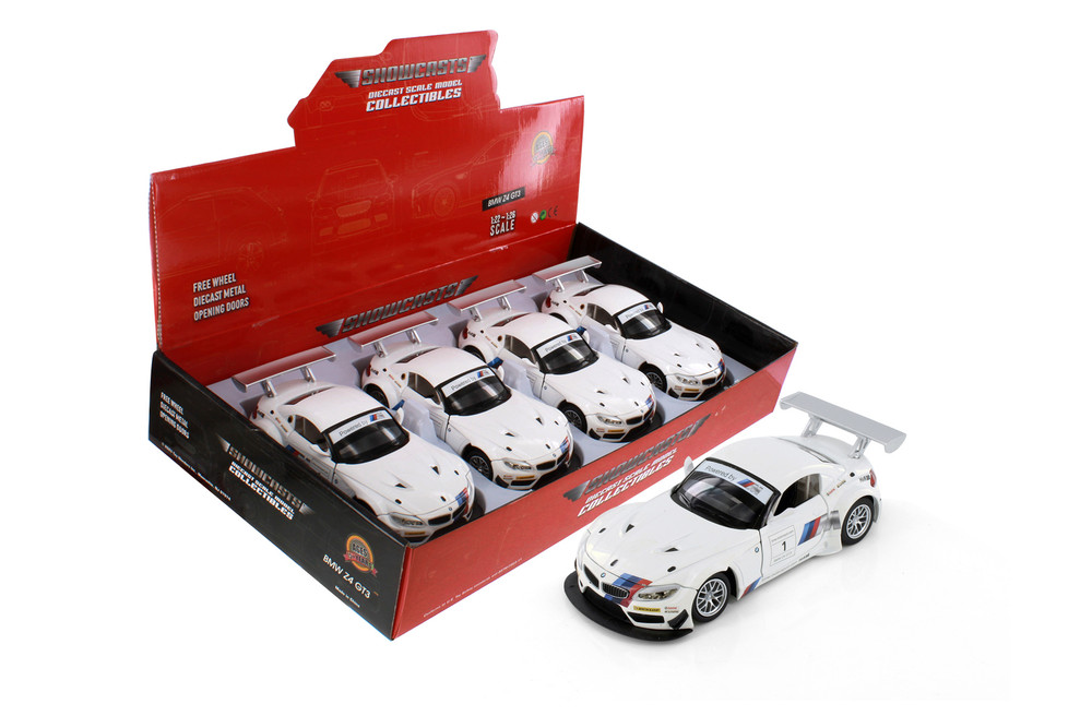 BMW Z4 GT3, White Sports Car - Showcasts 68260D - 1/24 Scale