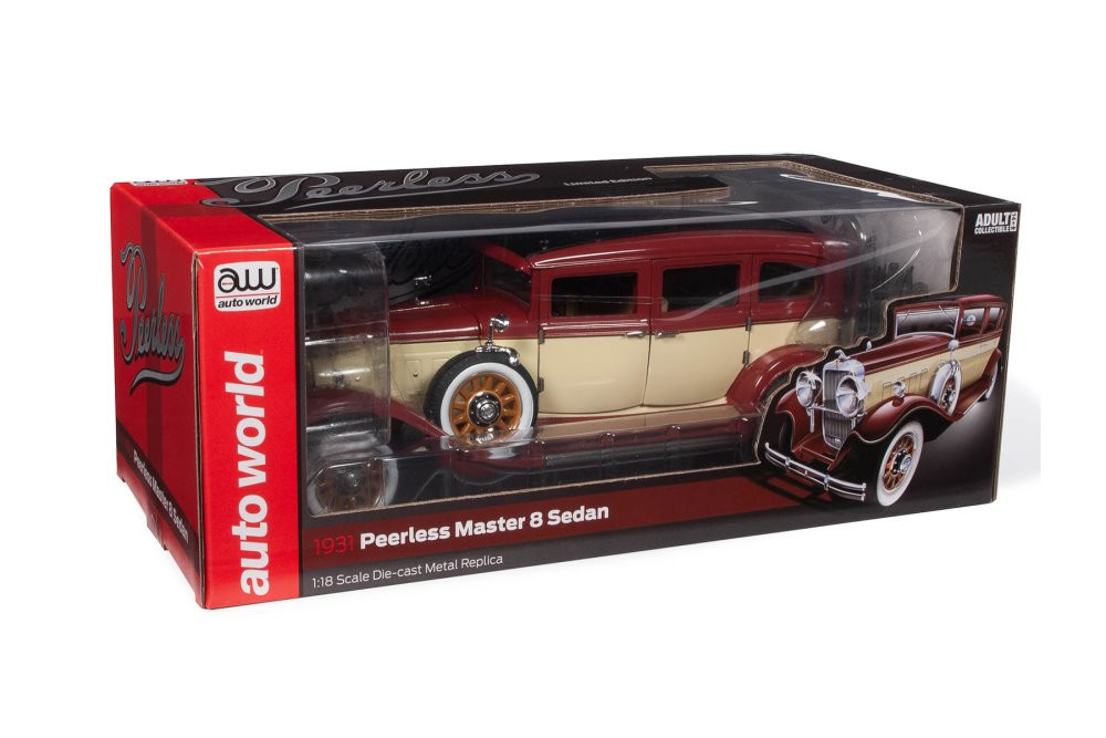 1931 Peerless Master 8 Sedan, Burgundy and Cream - Auto World