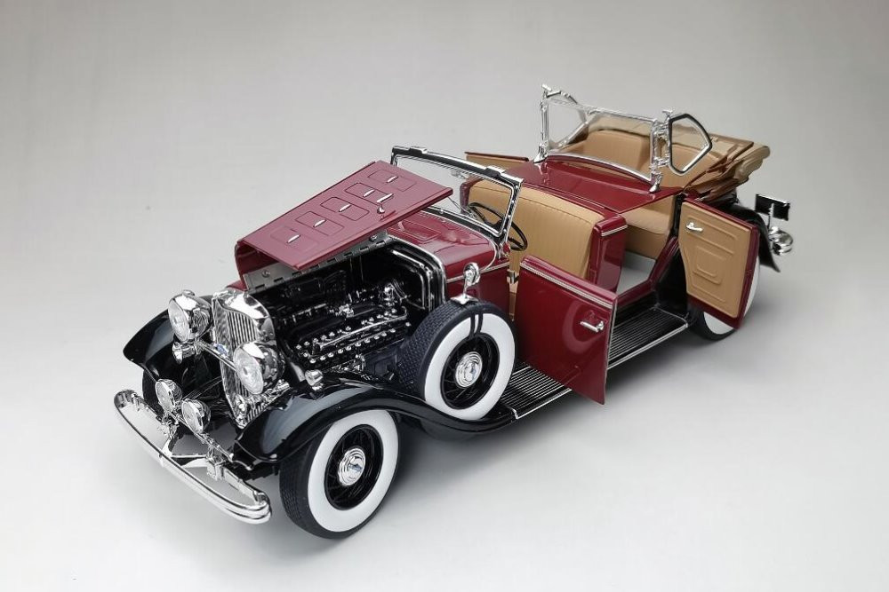 1932 Ford Lincoln KB Top Down Convertible, Burgundy - Sun Star