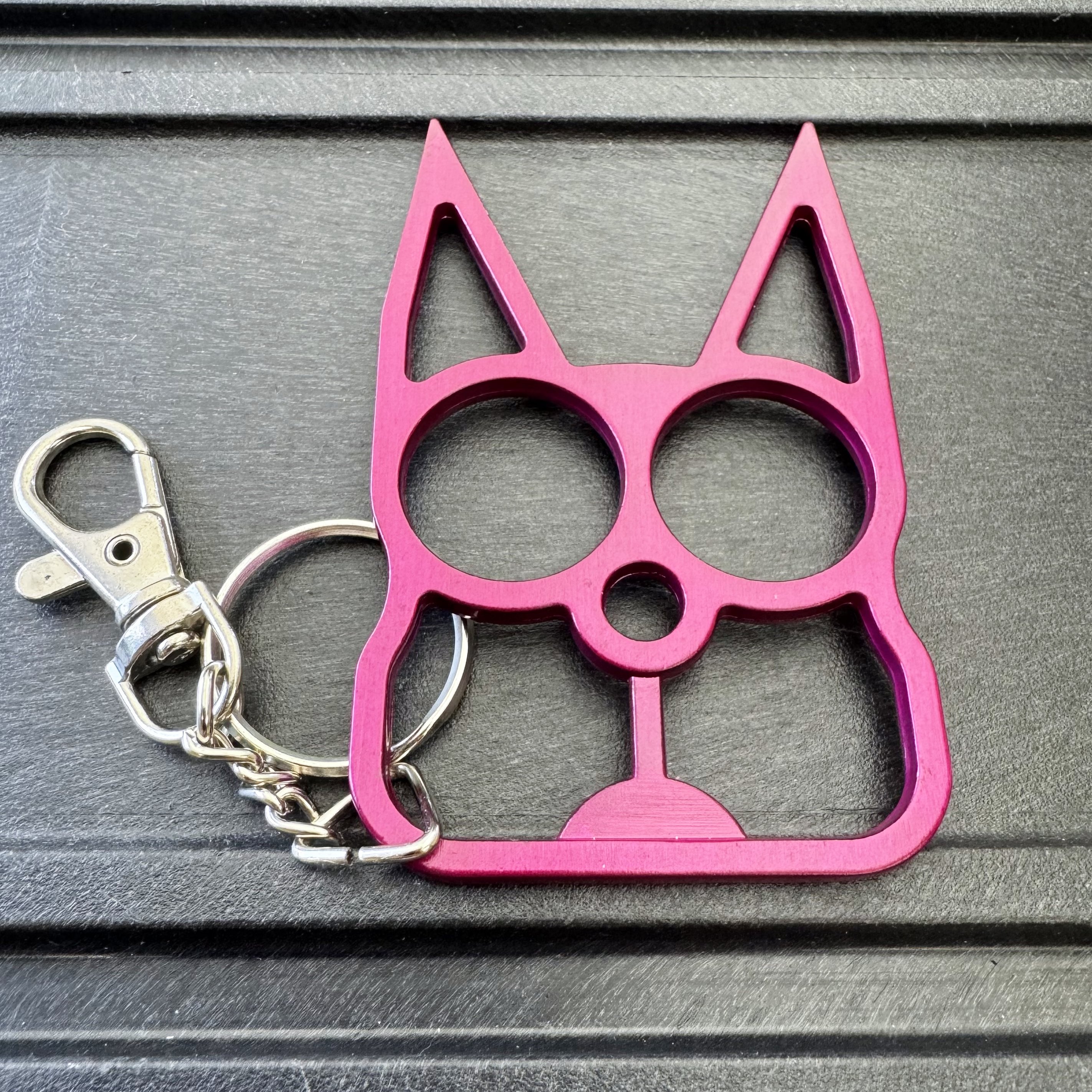 Dark Pink Self Defense Cat Keychain - MEGAKNIFE