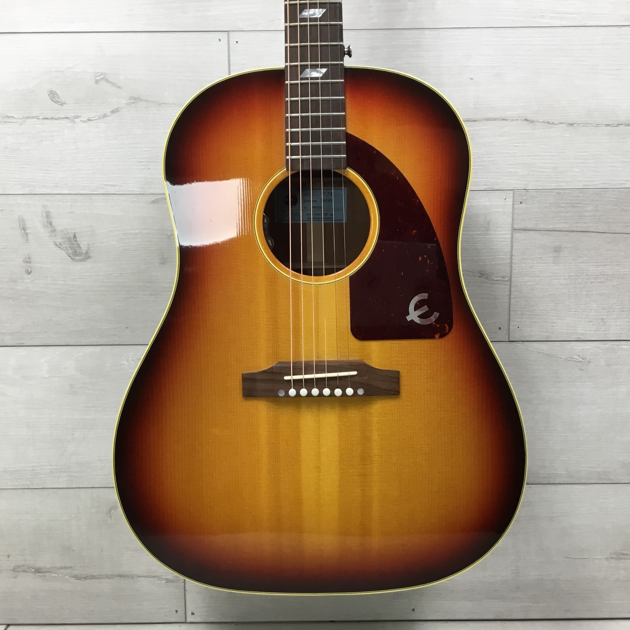 Used Epiphone FT-79 TEXAN USA MADE Solid Top Acoustic Guitar Sunburst