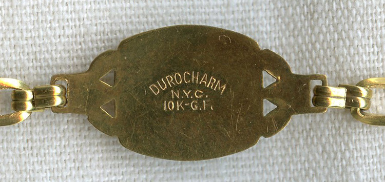 WWII US Navy 10K Gold-Filled Sweetheart Bracelet by Durocharm