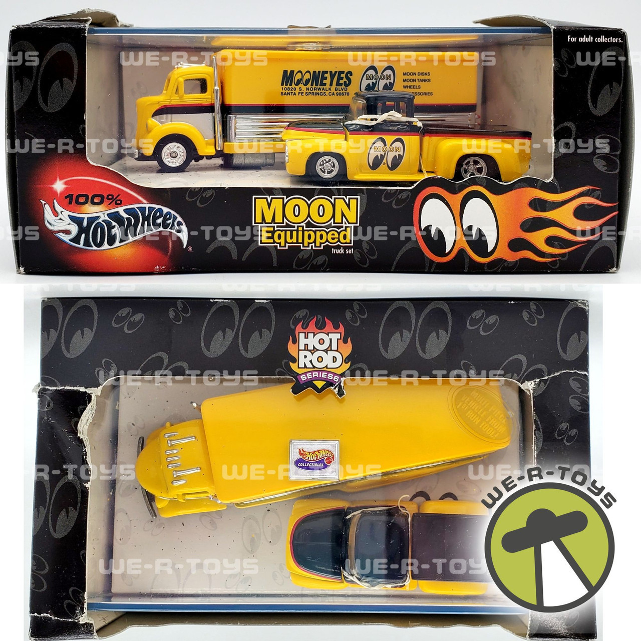 Hot Wheels 100% Hot Rod Series 6 Moon Equipped Set Mattel 2000