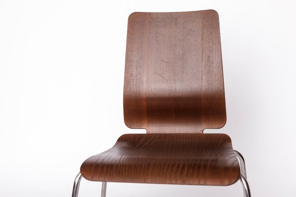 Vintage Gilbert Stackable Dining Chair in Teak Plywood Seat with