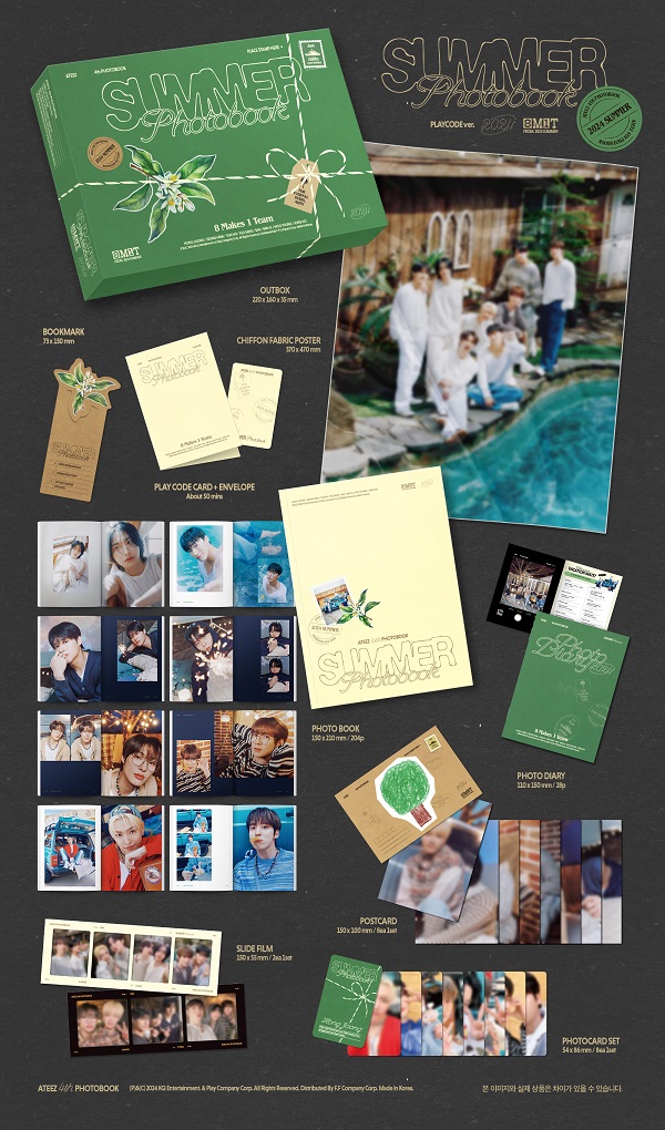 ATEEZ | 『ATEEZ 2024 SUMMER PHOTOBOOK PLAY CODE』8月18日発売