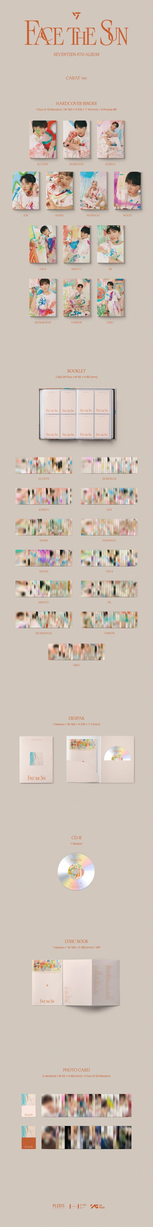 SEVENTEEN 韓国4枚目のアルバム『Face the Sun』CARAT ver.登場