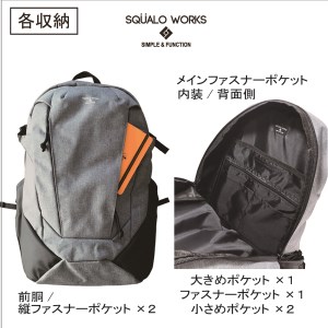 リュックサック グレー 32L MD013GR リュック バックパック メンズ