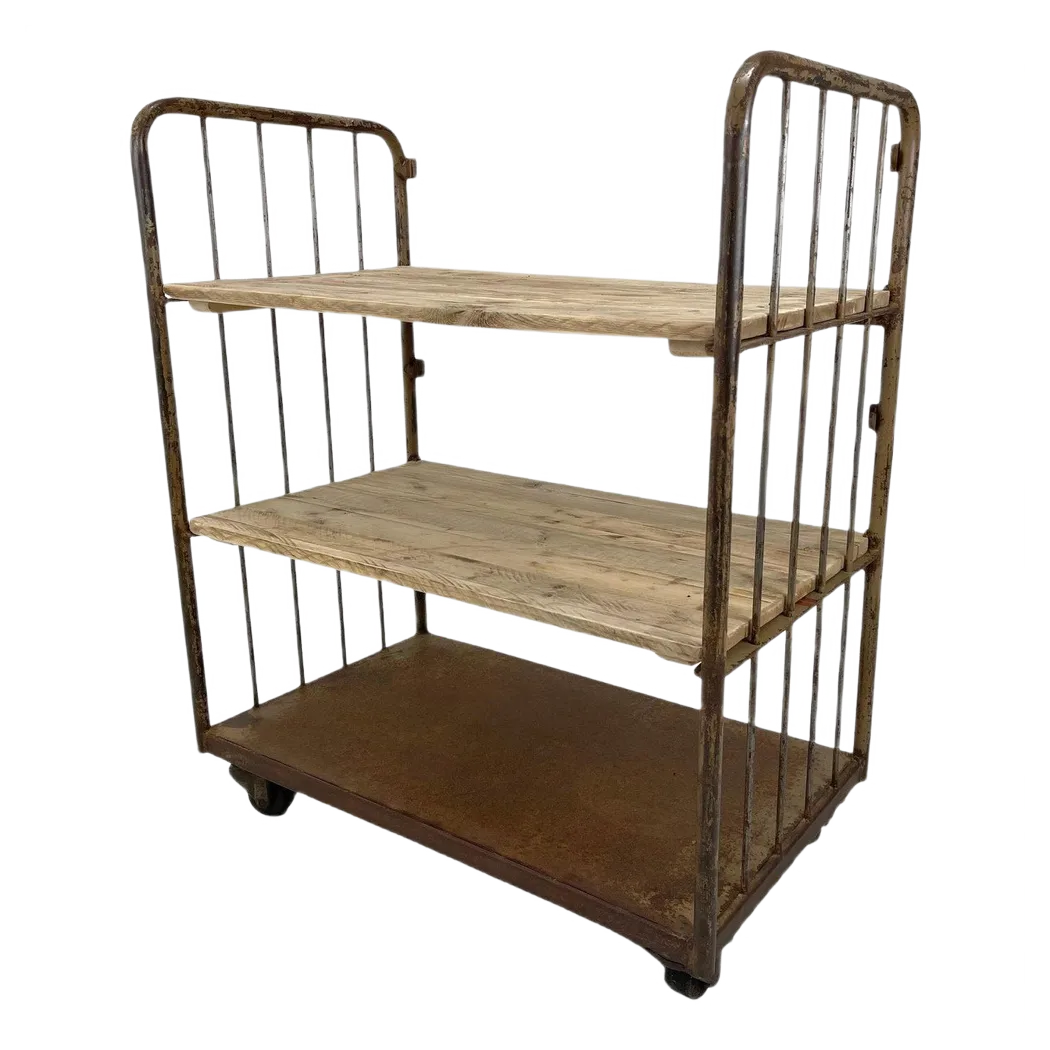 木製ラック・ウッドラック 612.Antique Iron Shelf Indonesia 木製