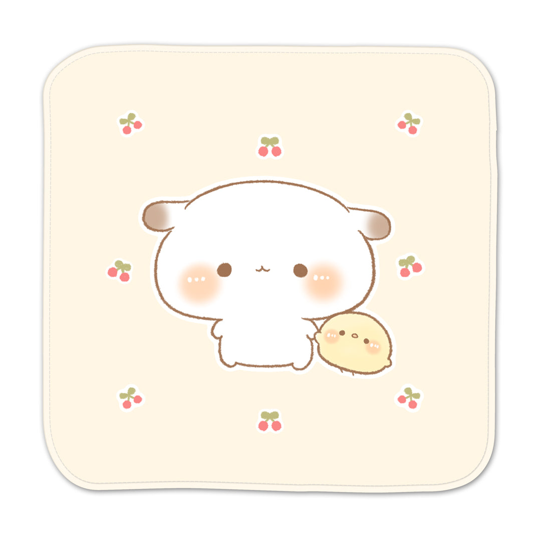 かなち。ミニハンカチタオル【もるちゃんとさくらんぼ。】 – キャラの