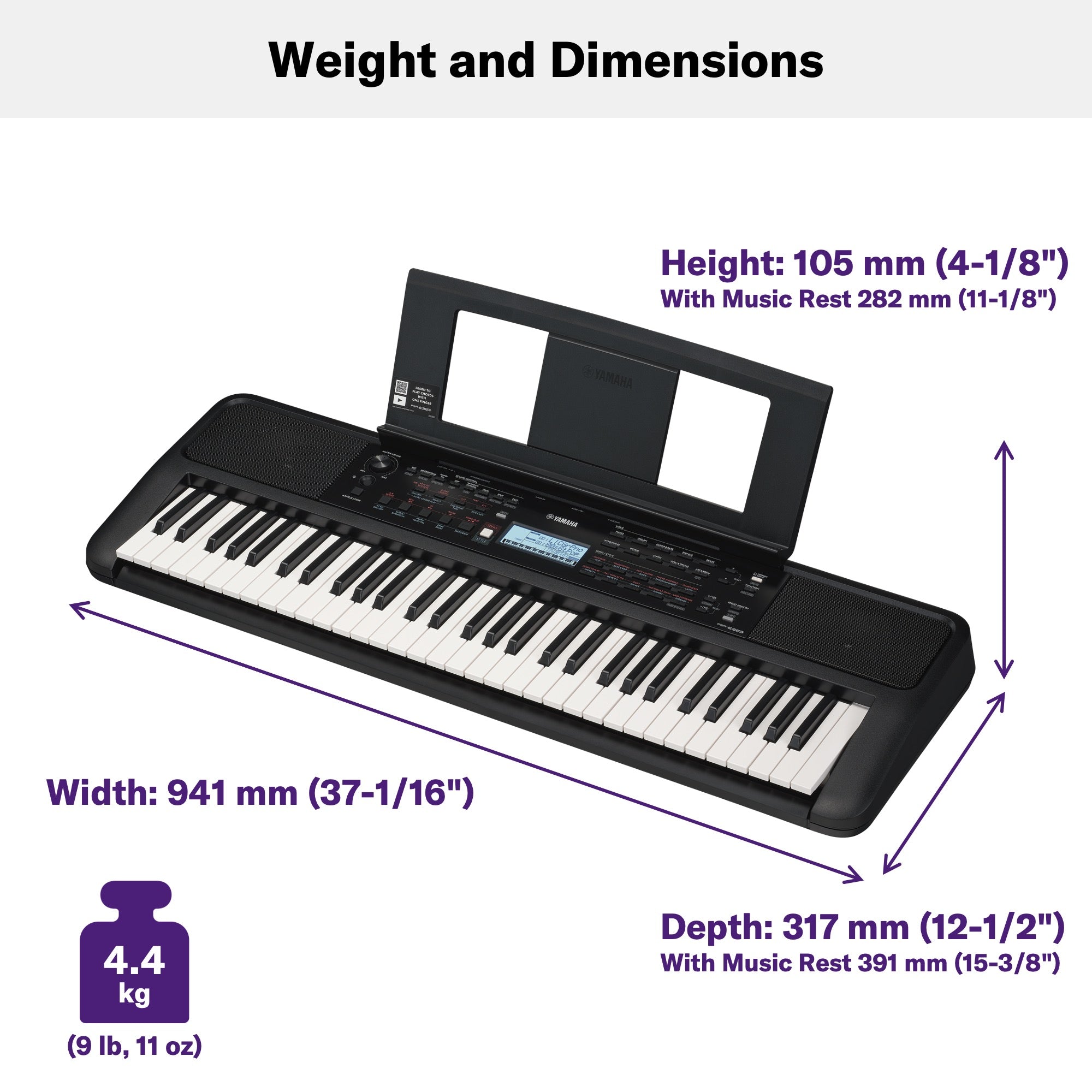 Yamaha PSR-E383 Portable Digital Piano – Chuck Levin's Washington