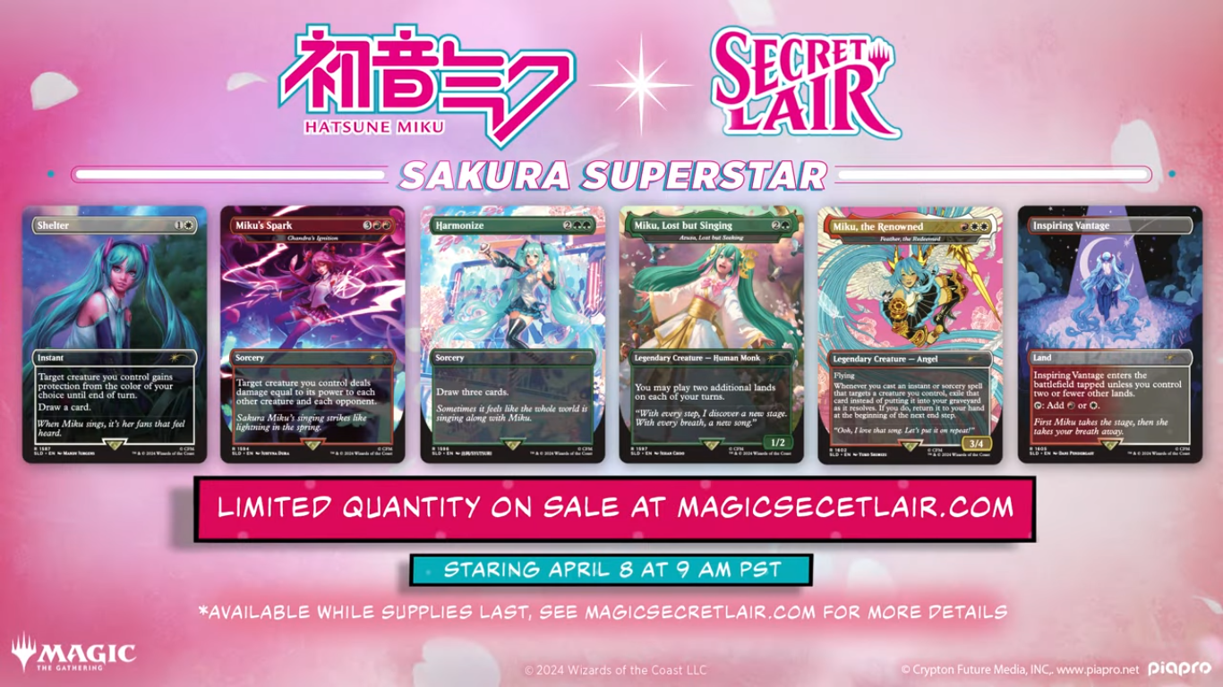 Wizards Announces New Secret Lair X Hatsune Miku Drop
