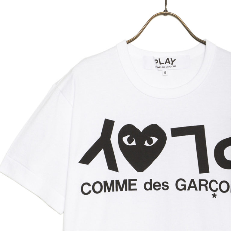 プレイ コムデギャルソン 半袖Tシャツ（反転ロゴ×黒ハート
