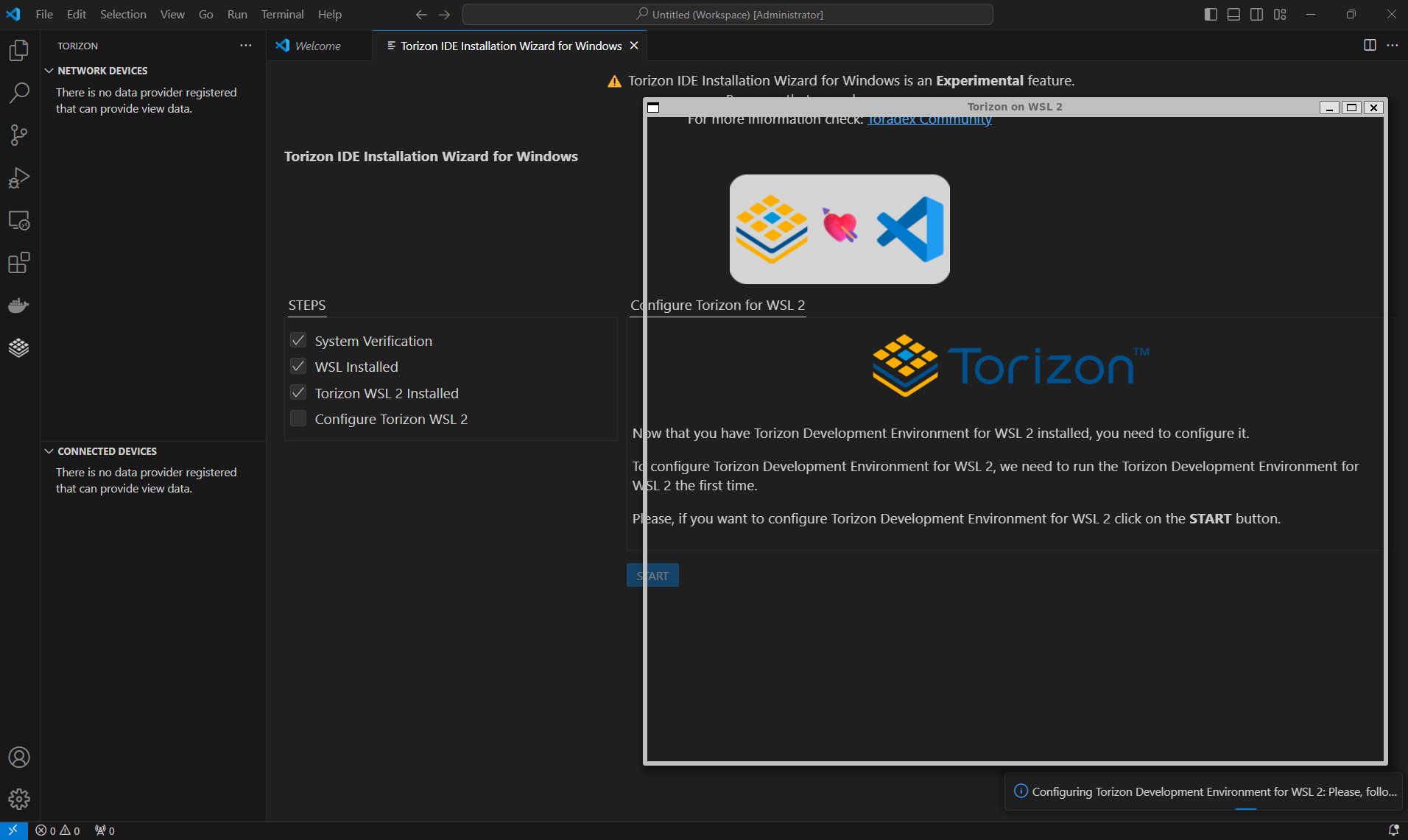 Problems starting Torizon WSL - Technical Support - Toradex Community