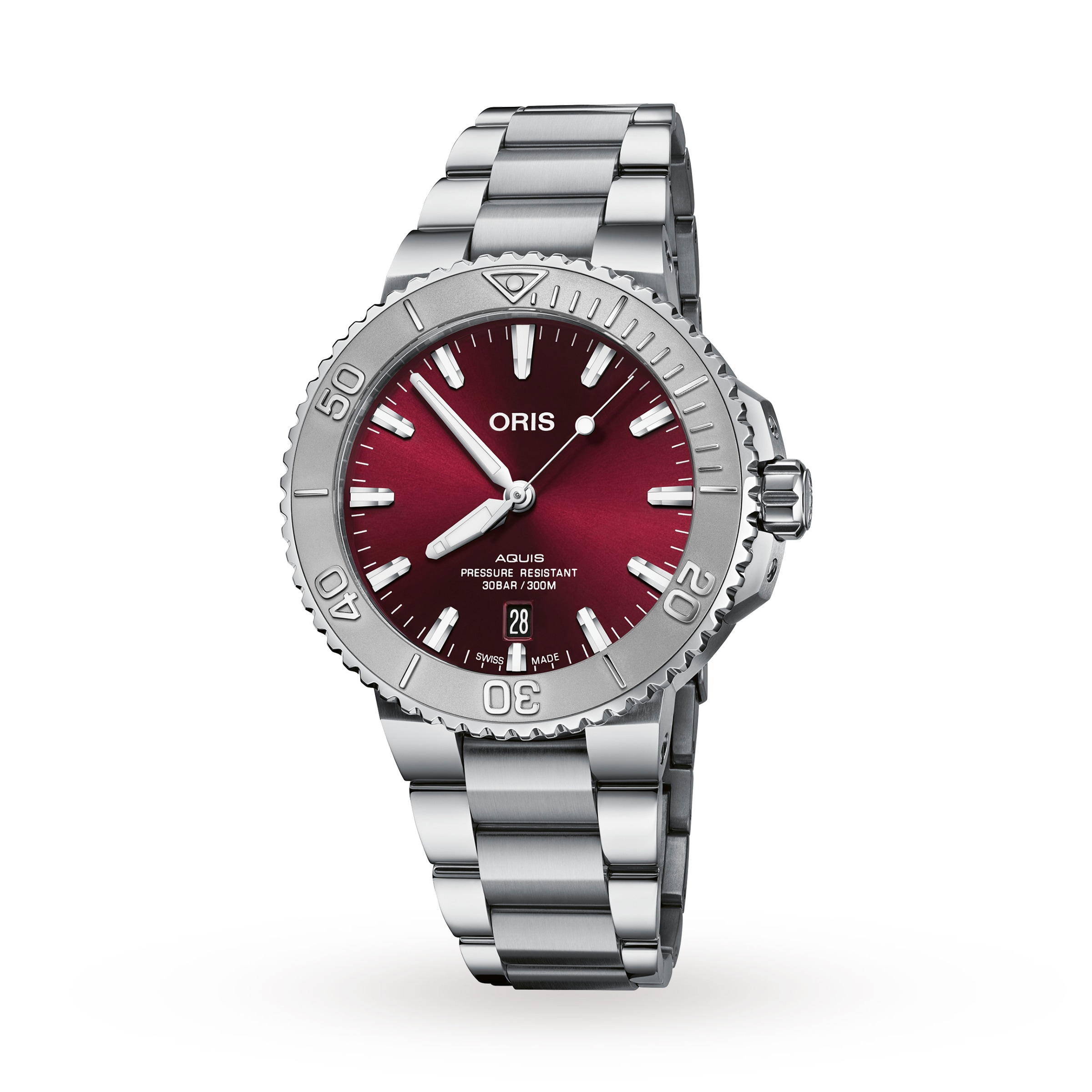 Oris Aquis Cherry Date 41.5mm Mens Watch 01 733 7766 4158-07 8 22