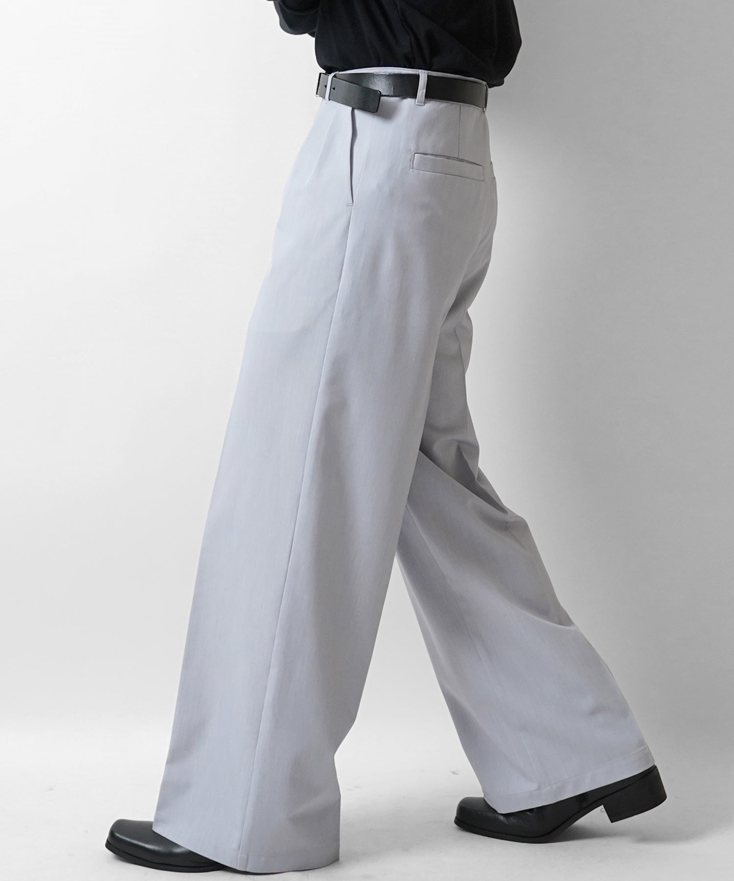 25SS ヴィンテージメイク ケミカル加工 デニム / ツイル タック ワイド