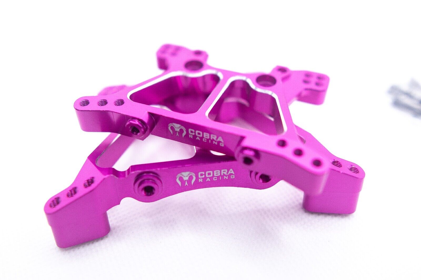 CR Pink Aluminum Shock Towers for Traxxas 4x4 Slash, Stampede