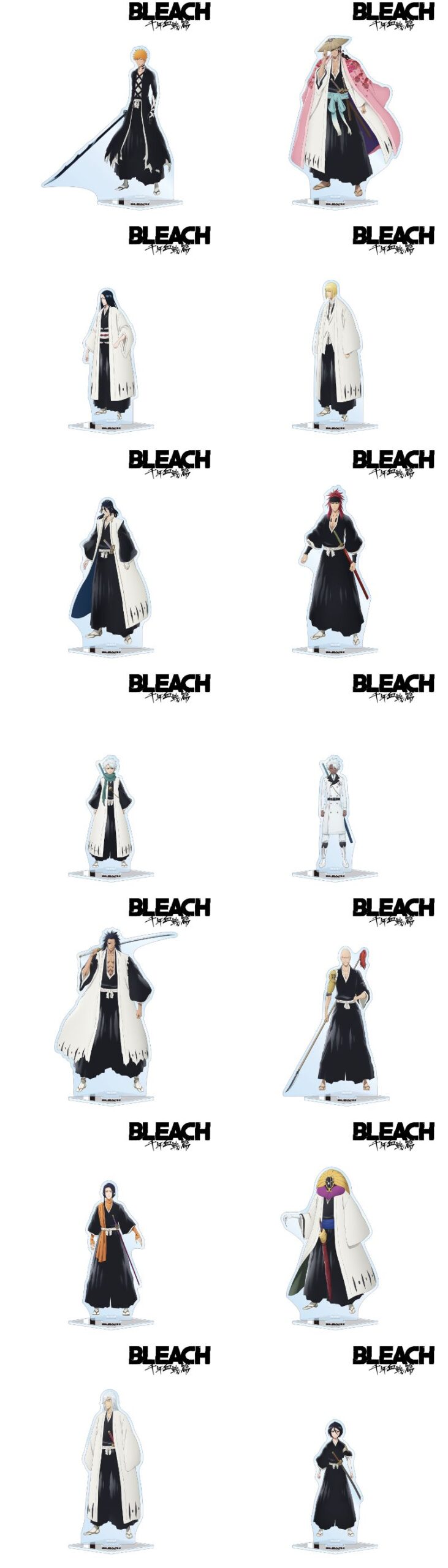 BLEACH JF2025先行販売 計25キャラクターのアクリルスタンド 4月発売!