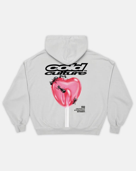LOLLIPOP HOODIE LIGHT GREY | COLD CULTURE™ | STREETWEAR CLOTHING