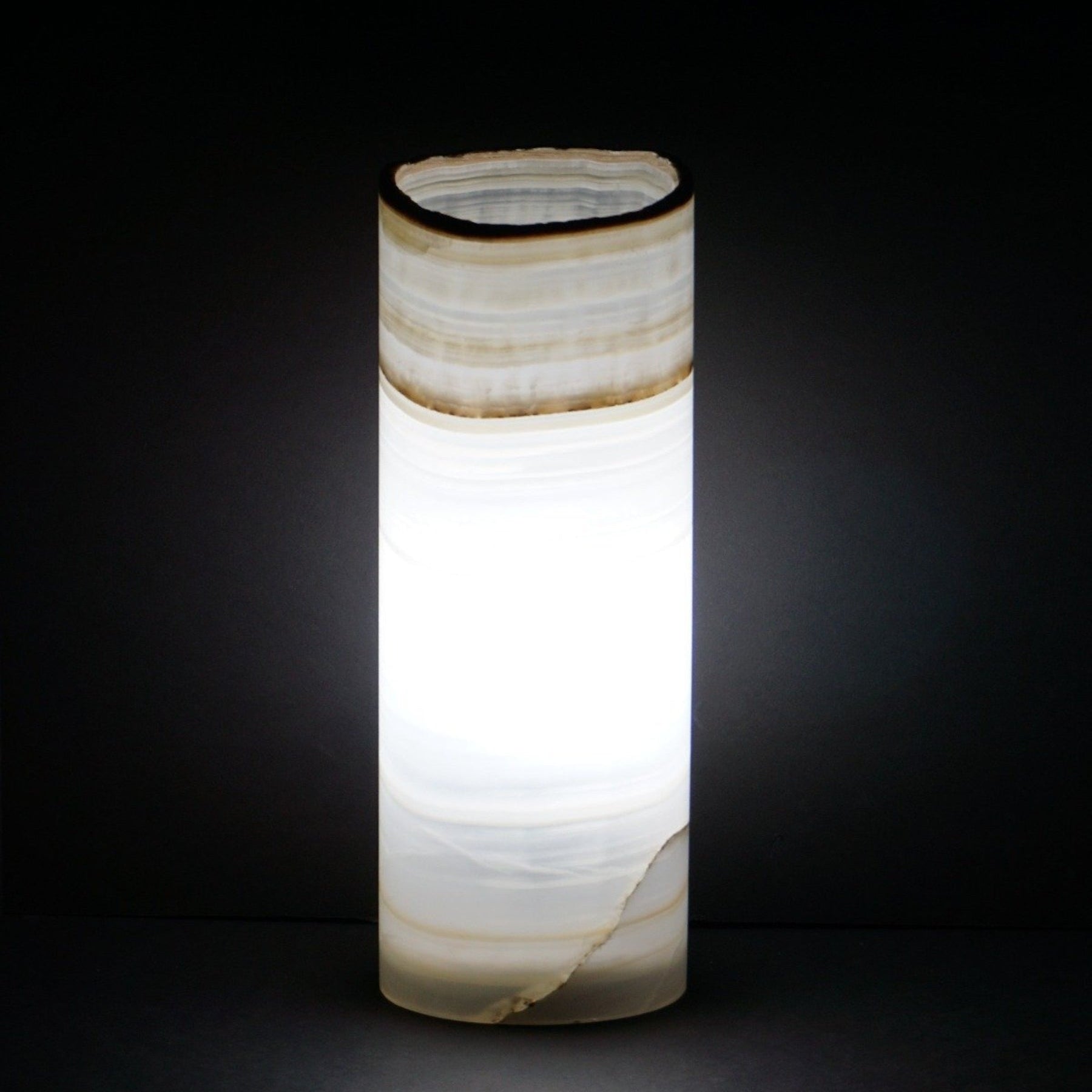 Mexican Onyx Lamp Cylinder Table Lamp – Ron Coleman Mining