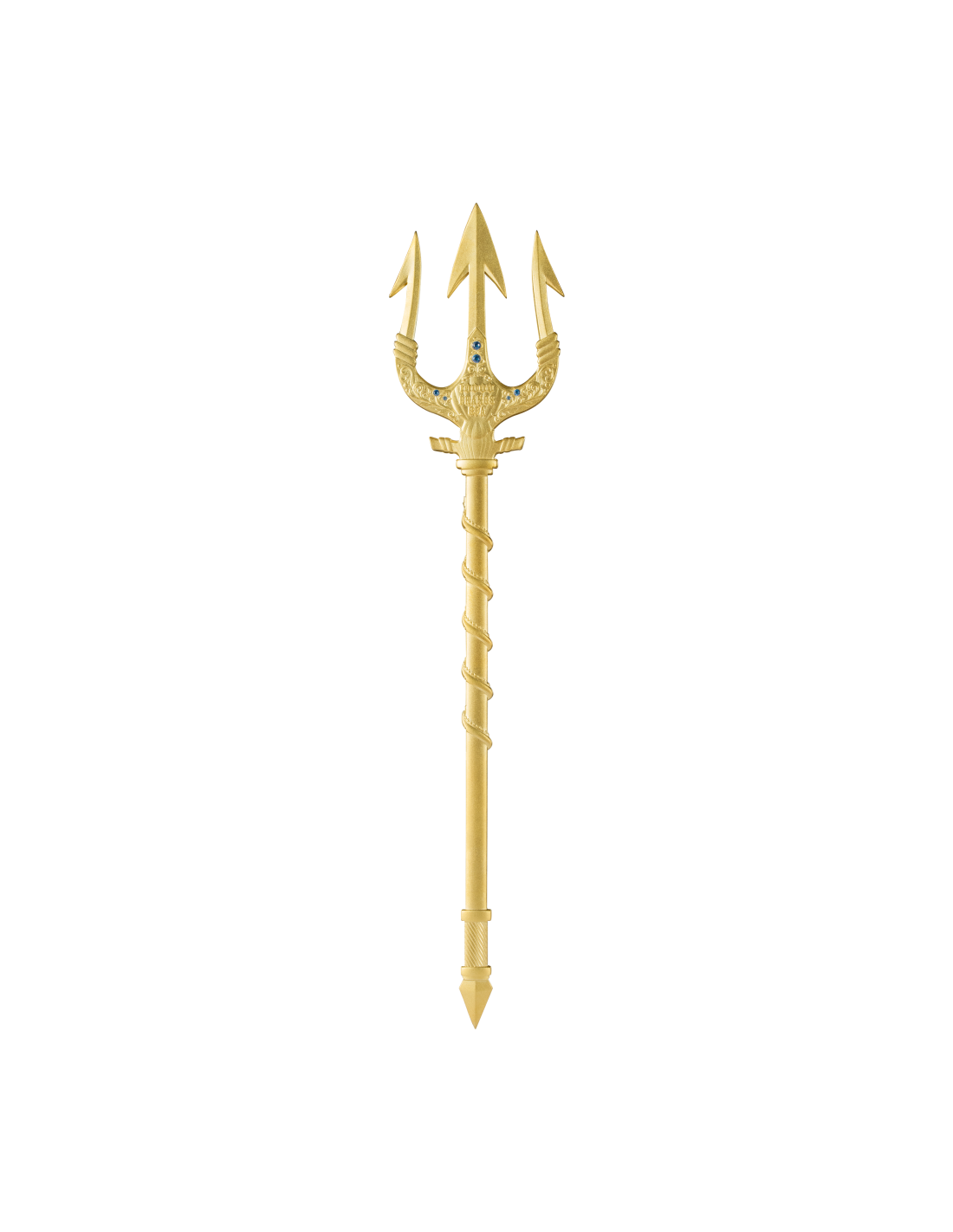 POSEIDON TRIDENT Gold Gilded 2 Oz Silver 3D Coin 10000 Francs Tchad
