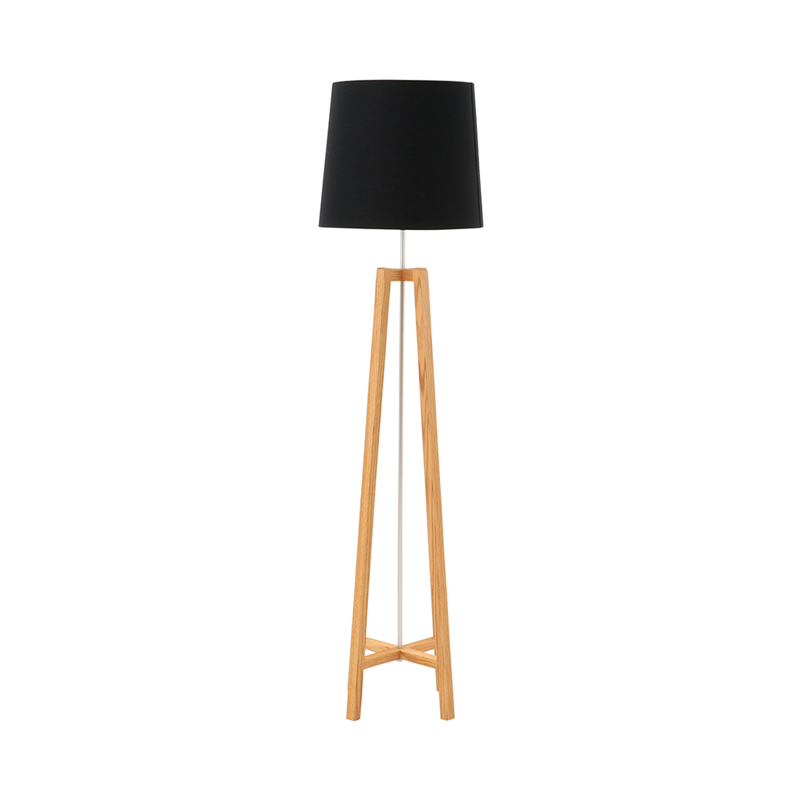 CROSS FLOOR LIGHT STAND NATURAL SHADE BLACK｜5%point | THE CONRAN
