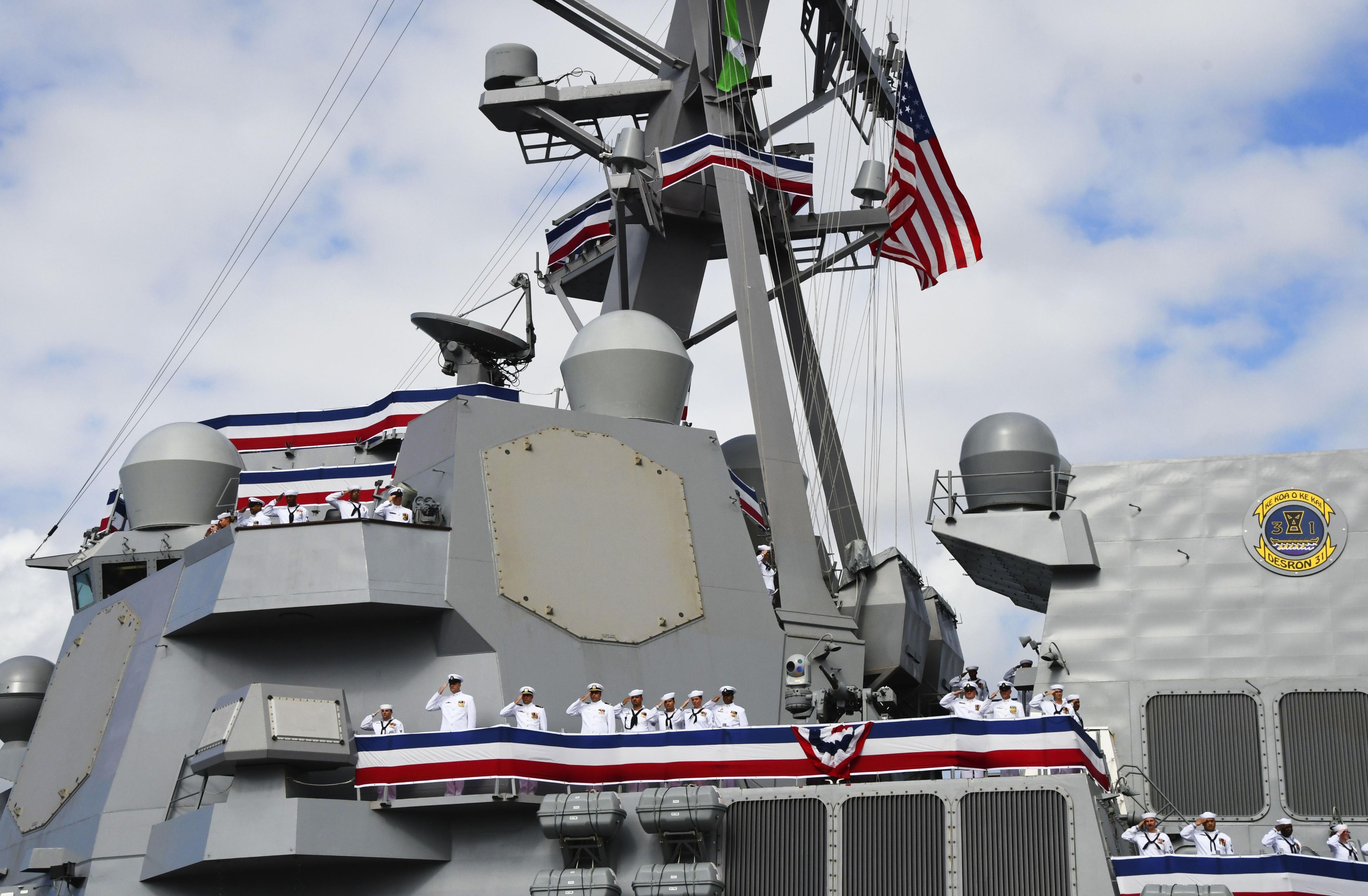 フォト特集】米海軍艦艇に初の日系人名 「ダニエル・イノウエ」就役