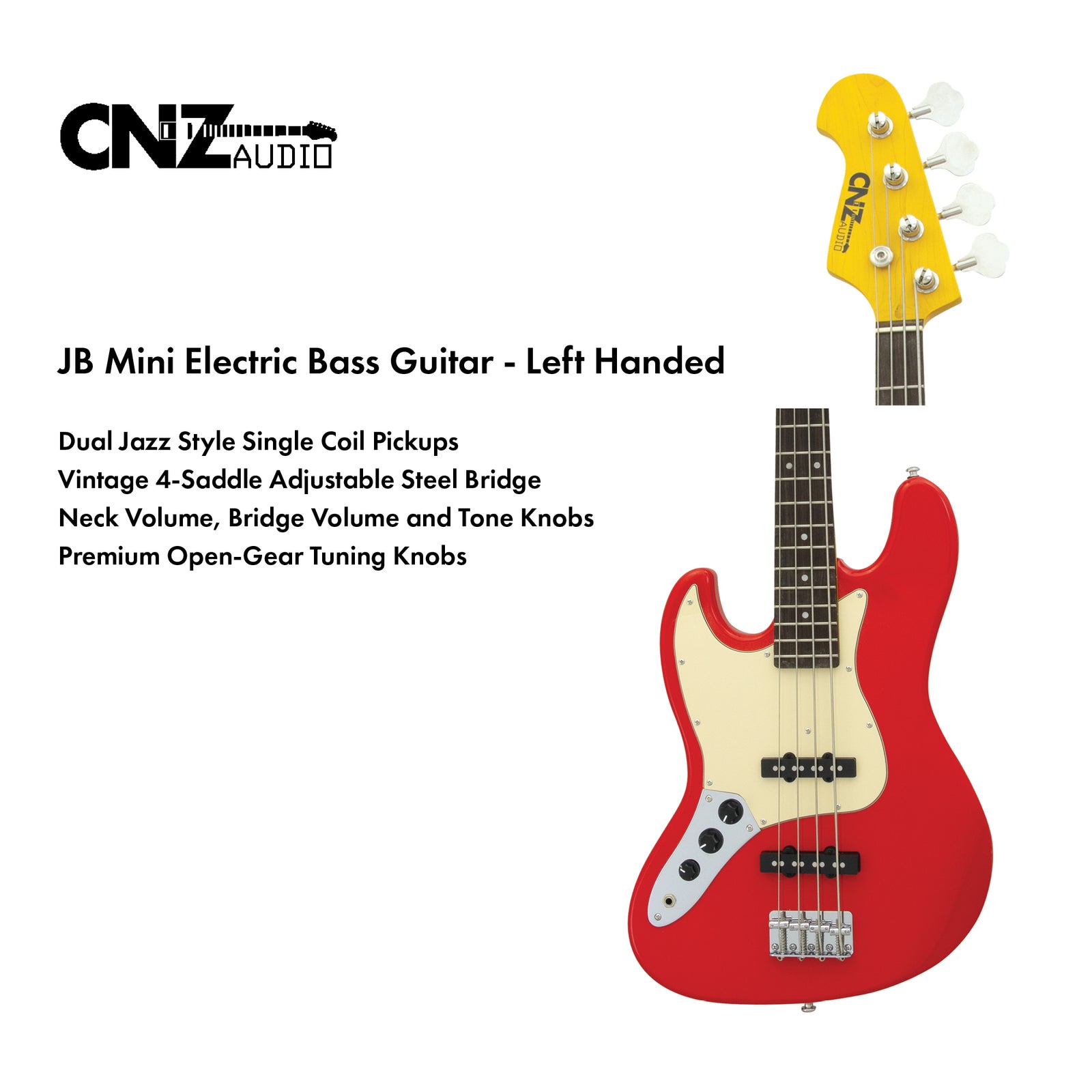 JB-MINI-SG-L | Lefty Electric Bass - Surf Green – CNZ Audio