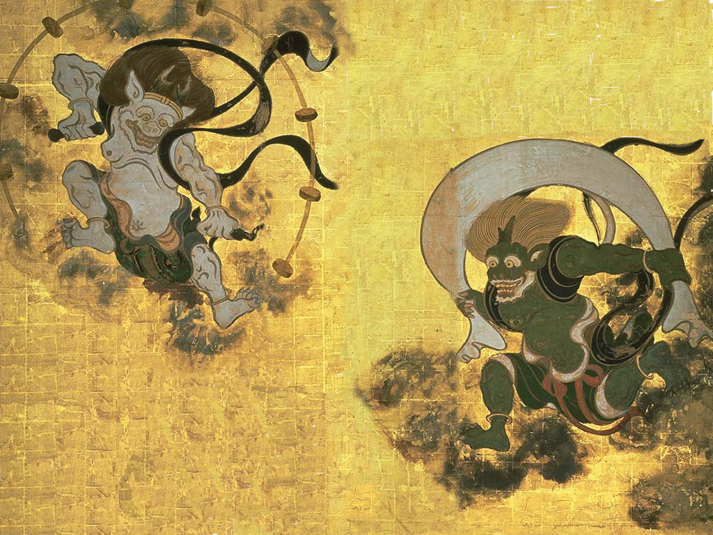 昔つくった風神・雷神の壁紙 | シルバーアクセサリー CROSSOVER DESIGNS