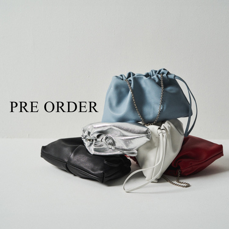 PRE ORDER】レザー巾着4WAYミニショルダーバッグ | ONWARD CROSSET