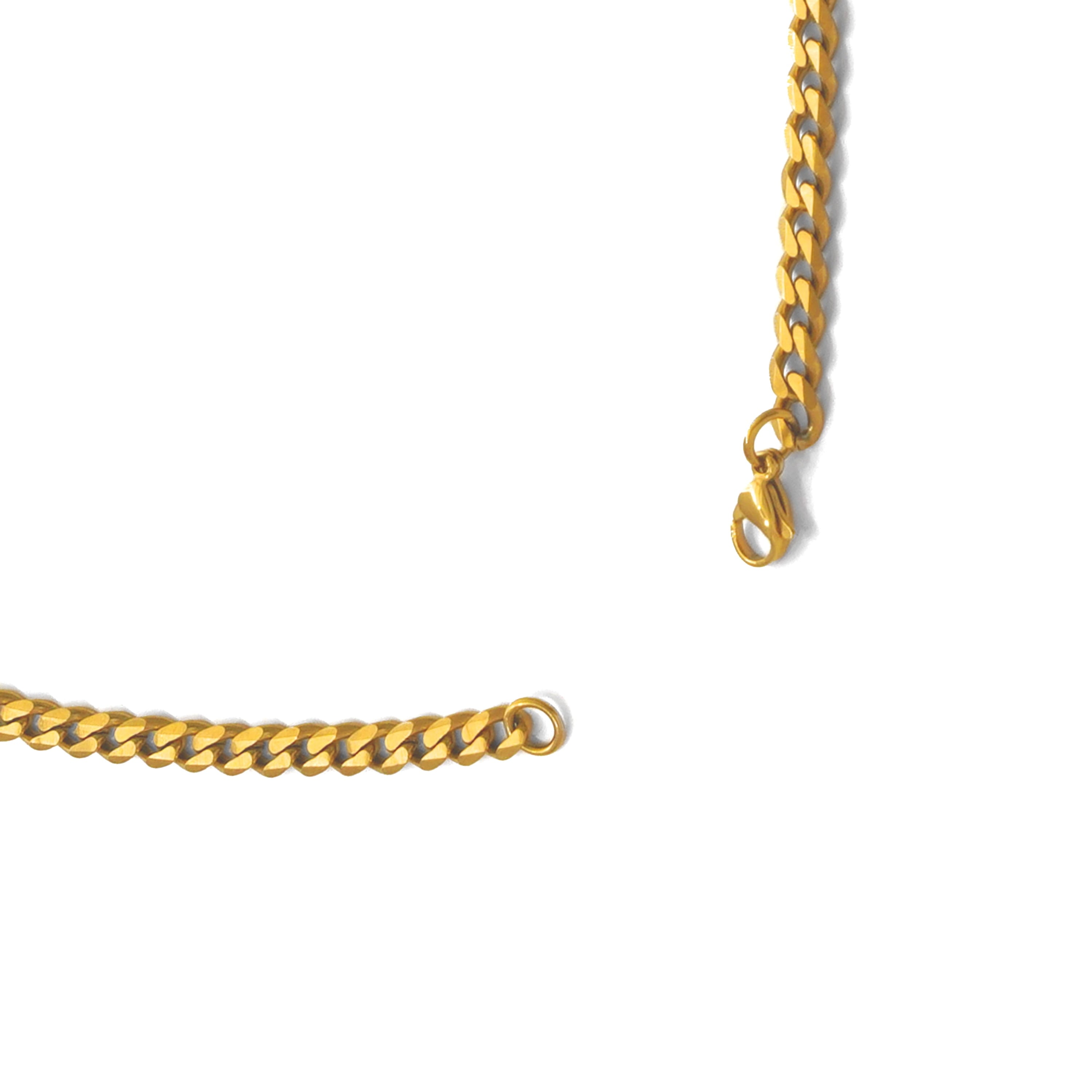 Flat link chain necklace gold｜cross Jewellia｜金アレ対応・ユニ