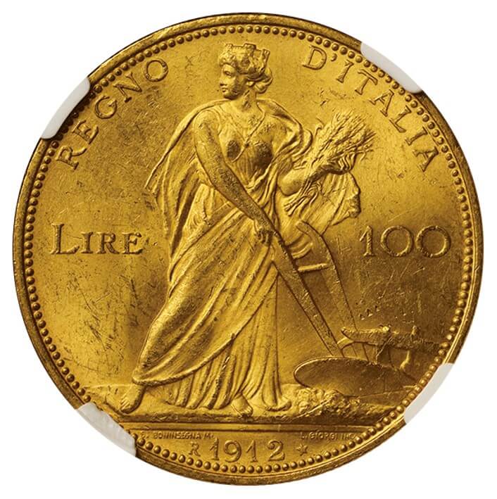 イタリア王国 ヴィットリオ・エマヌエレ3世(1900-1946) 100リレ金貨