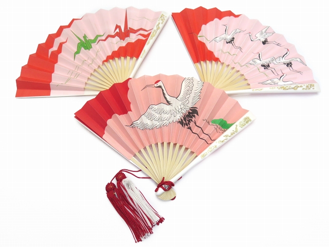 ≪在庫処分セール！≫子供和装小物 七五三に 祝い扇子(末広)【柄おまかせ】
