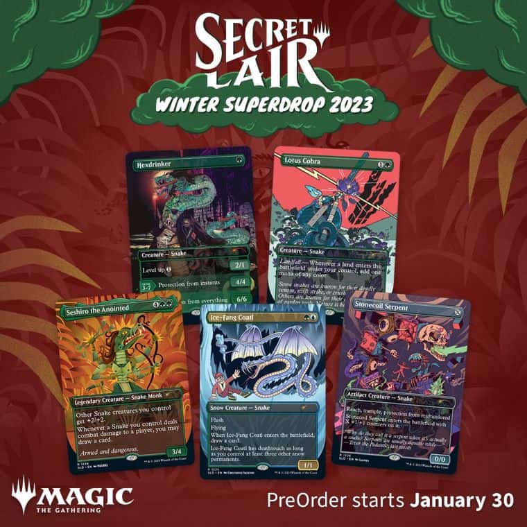 MTG】SecretLair「冬のスーパードロップ2023」予約は3月28日まで｜CUBE