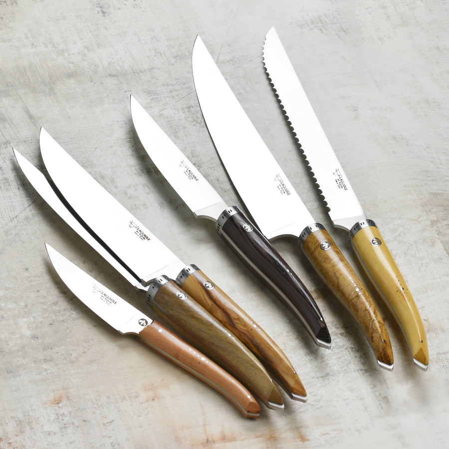 Laguiole en Aubrac Knife Set with Mixed Handles - 7 Piece