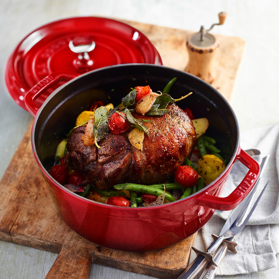 Staub Dutch Oven - 7-qt Cast Iron Cocotte - Cherry Red – Cutlery