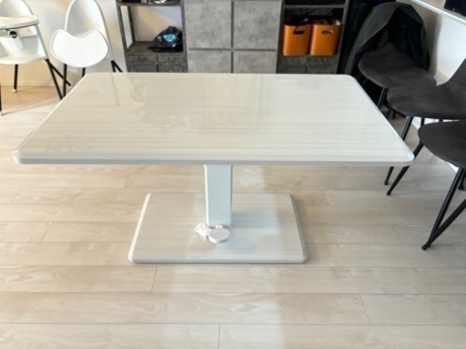ダイニングテーブル ユノ3 幅80x奥行80cm レッドオーク材ホワイト