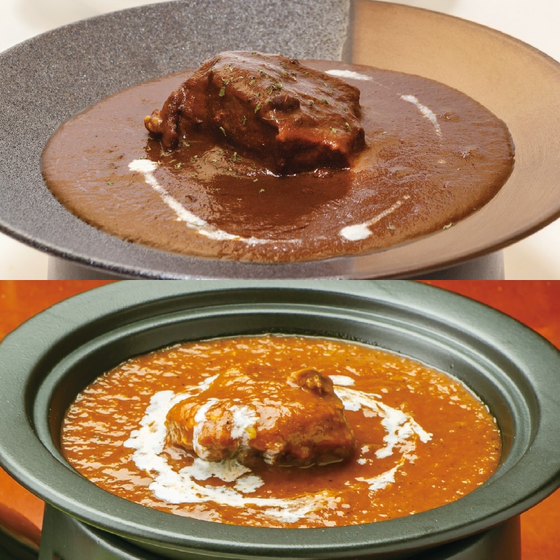 極厚松阪牛カレー＆極厚牛ほほ肉カレーセットA（各1食）｜郵便局の