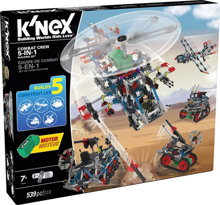 K'NEX Combat Crew 5-in-1 Building Set - - Fat Brain Toys