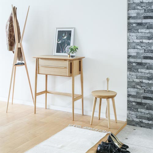 飛騨家具 nissin 日進木工 White Wood ホワイトウッド コンソール 国産