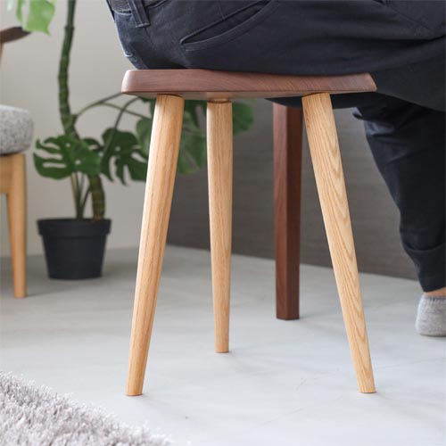 飛騨家具 kijiya 家具工房雉子舎 三角スツール 国産家具 無垢 スツール