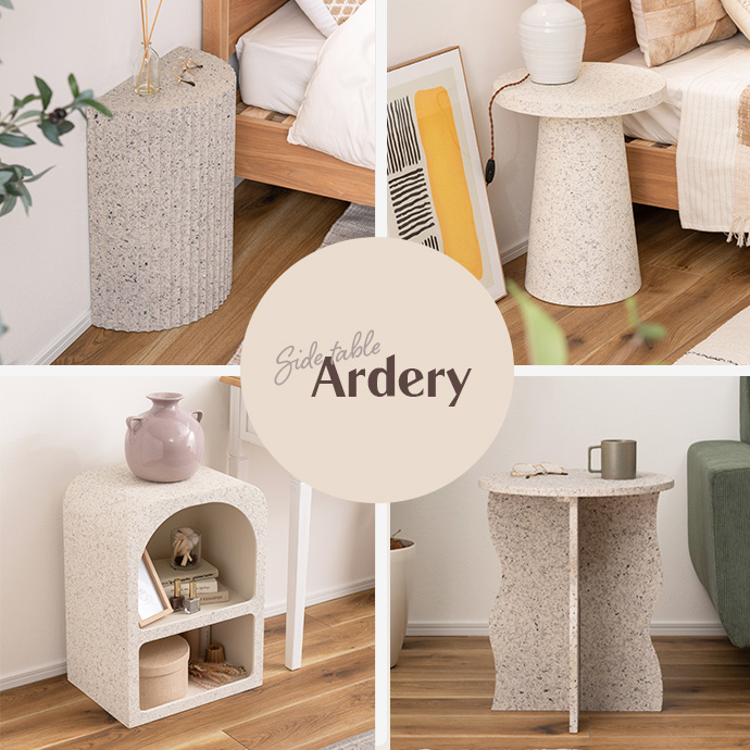 g1001294]【幅40cm】Ardery テラゾー柄サイドテーブル サイドテーブル