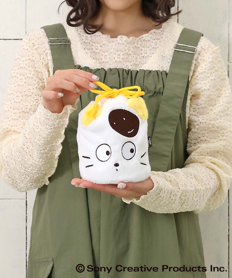 ≪OUTLET≫タマ&フレンズダイカット巾着(ホワイト): ALL｜Bleu Bleuet
