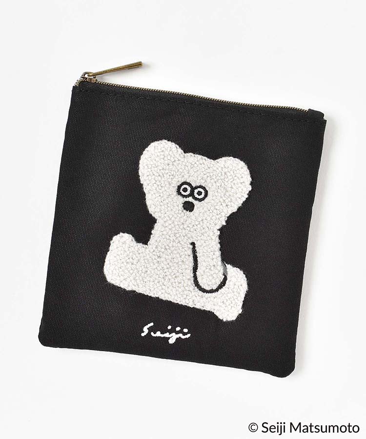 ANDYサガラ刺繍ミニポーチ ANDY キャラクター ねずみ ネズミ ポーチ
