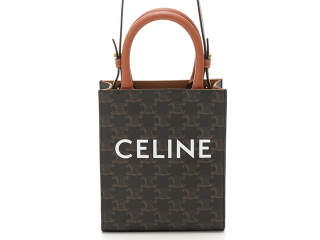 CELINE セリーヌ トリオンフ ミニバーティカルカバ PVC/レザー