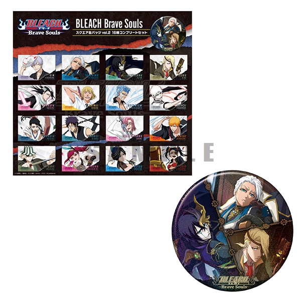 BLEACH Brave Souls Museum』通信販売 スクエア缶バッジ vol.2 全16種