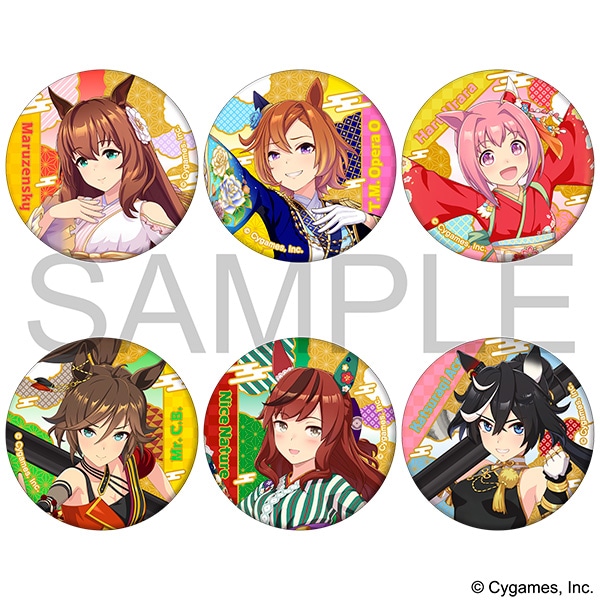 ウマ娘 プリティーダービー 和紙風缶バッジコレクション: キャラグッズ