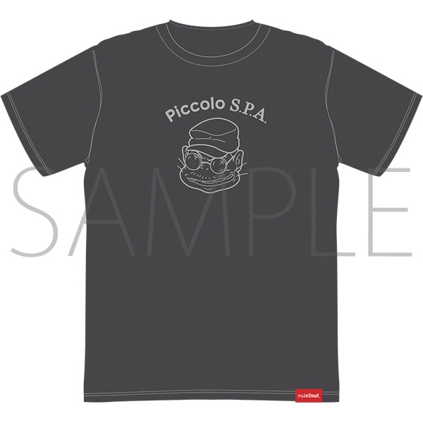 ジブリの立体造型物展 紅の豚 Tシャツ ピッコロおやじ L（スミ）: 公式