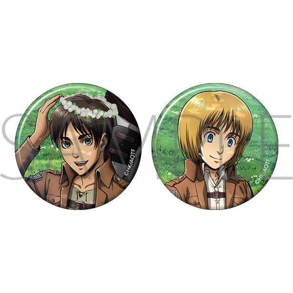 進撃の巨人 キラキラ缶バッジ エレン ミカサ アルミン 文スト アクスタ